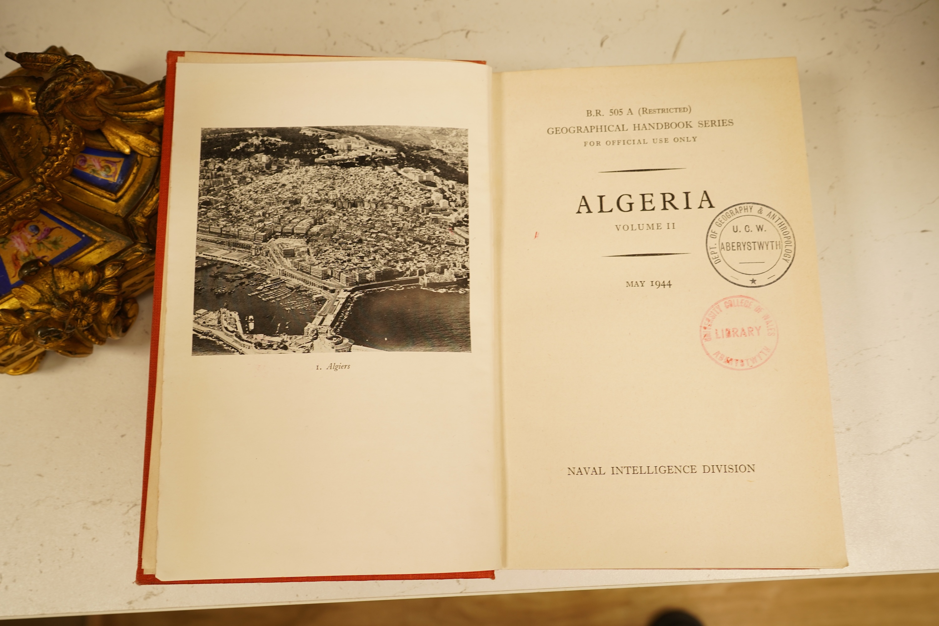 Naval Intelligence Division, Geographical Handbook Series - Western Arabia and the Red Sea (1 pocket map), 1946; Tunisia (1 pocket map), 1945; Algeria, 2 vols. (5 pocket maps), 1943-44. (4)